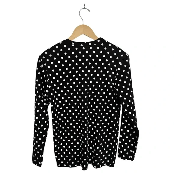 Comme Des Garcons Play Polka Dot Long 100% Cotton Tee Embroidered Heart Size L - Picture 11 of 15